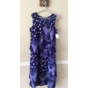NWOT The Pyramid Collection Size Small Purple Sleeveless Maxi Dress Tiered